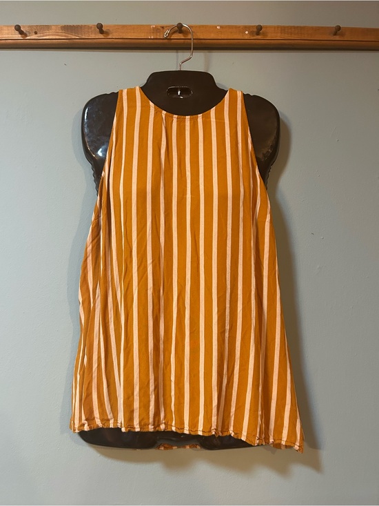 Old Navy Tops - Old Navy Vertical Stripe Sleeveless Tank in Mustard and White